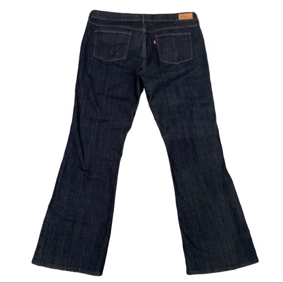 Levi’s Slight Curve Classic Dark Blue Boot Cut Womens Jeans Womens Sz 16/33 - Picture 6 of 11